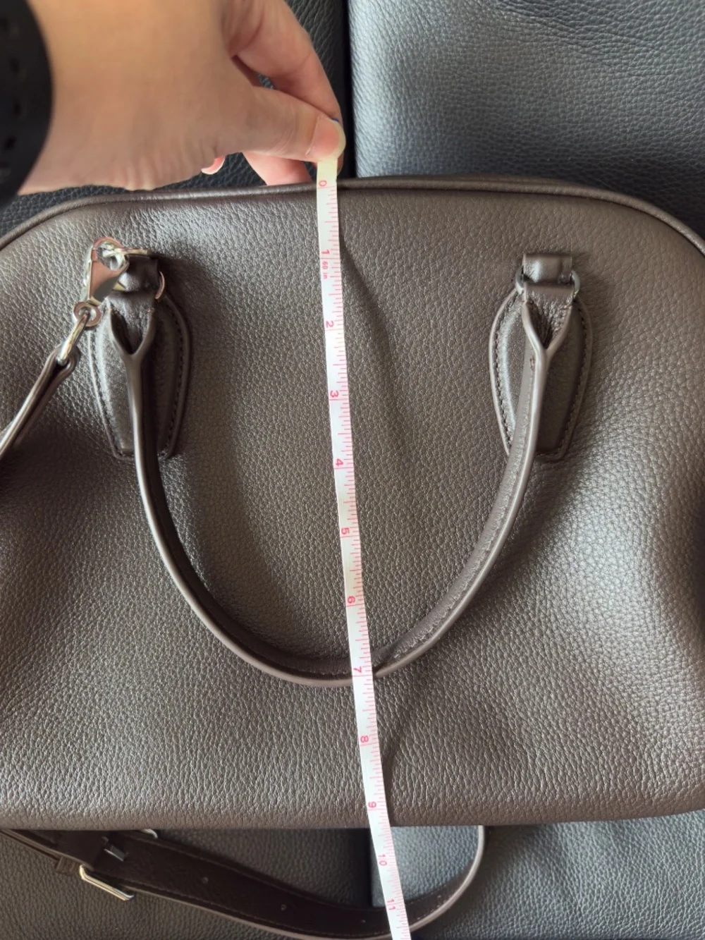India 12 style bag Brown w/ Shoulder Strap - Picture 12 of 15